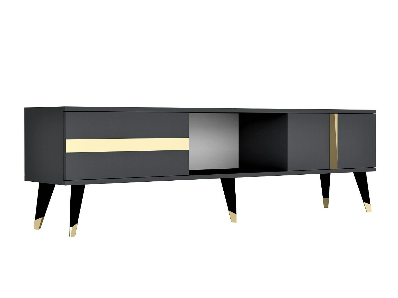 Mueble TV Kailua 1871 (Antracita + Dorado)