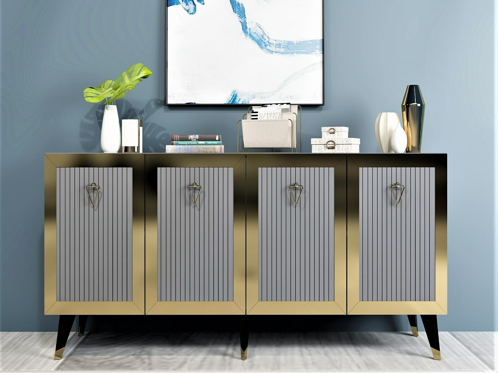 Aparador Kailua 1868 (Anhtracite + Dorado)