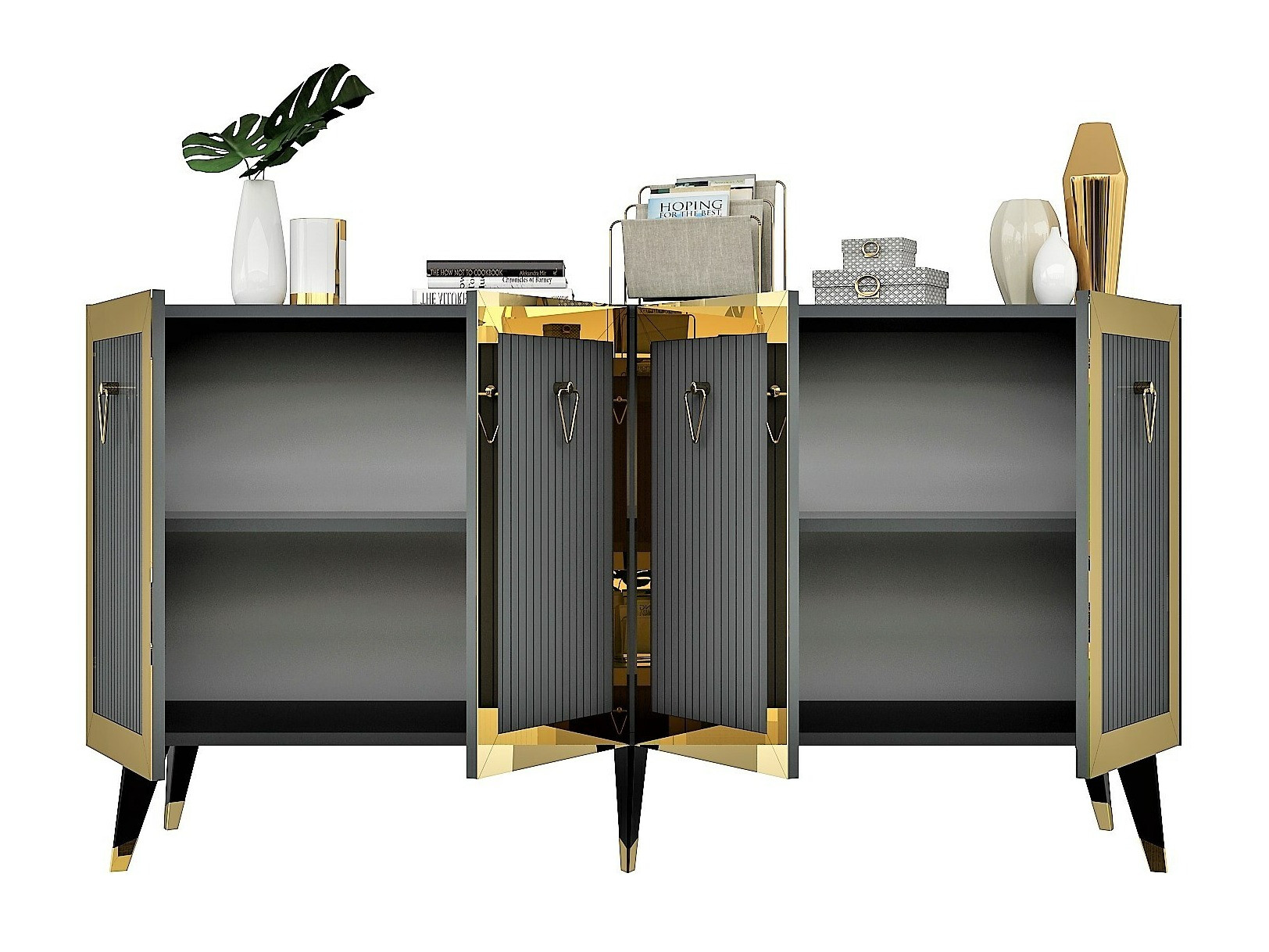 Aparador Kailua 1868 (Anhtracite + Dorado)