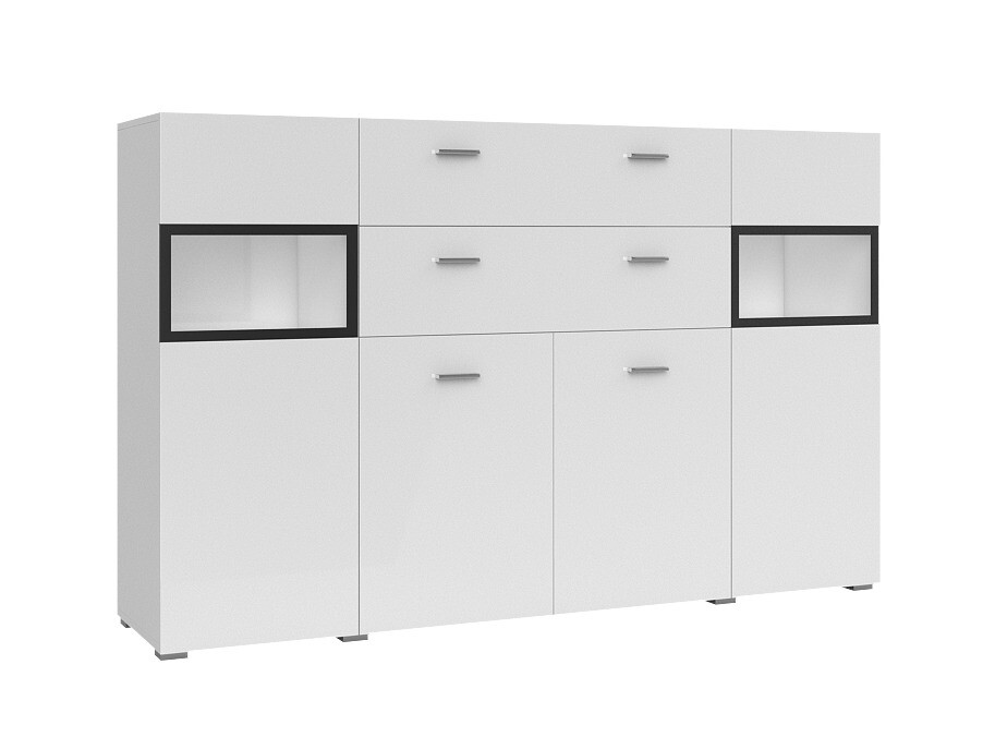 Cómoda Austin AU103 (Blanco + Blanco brillante)