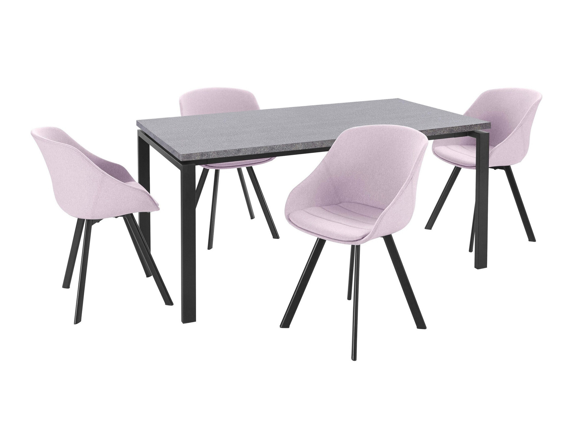 Conjunto de mesas y sillas para comedor Denton 1305 (Rosa)