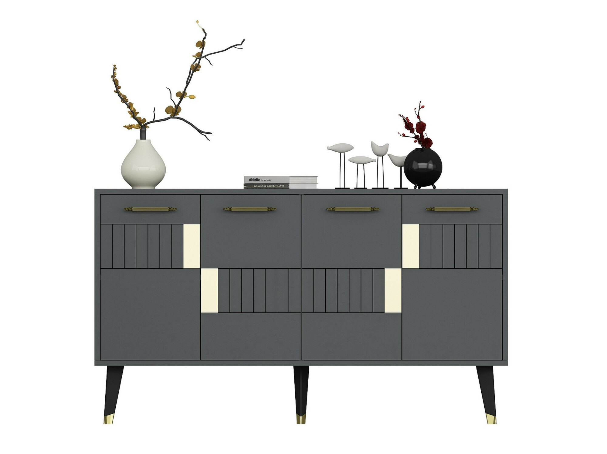 Aparador Kailua 1882 (Antracita + Dorado)