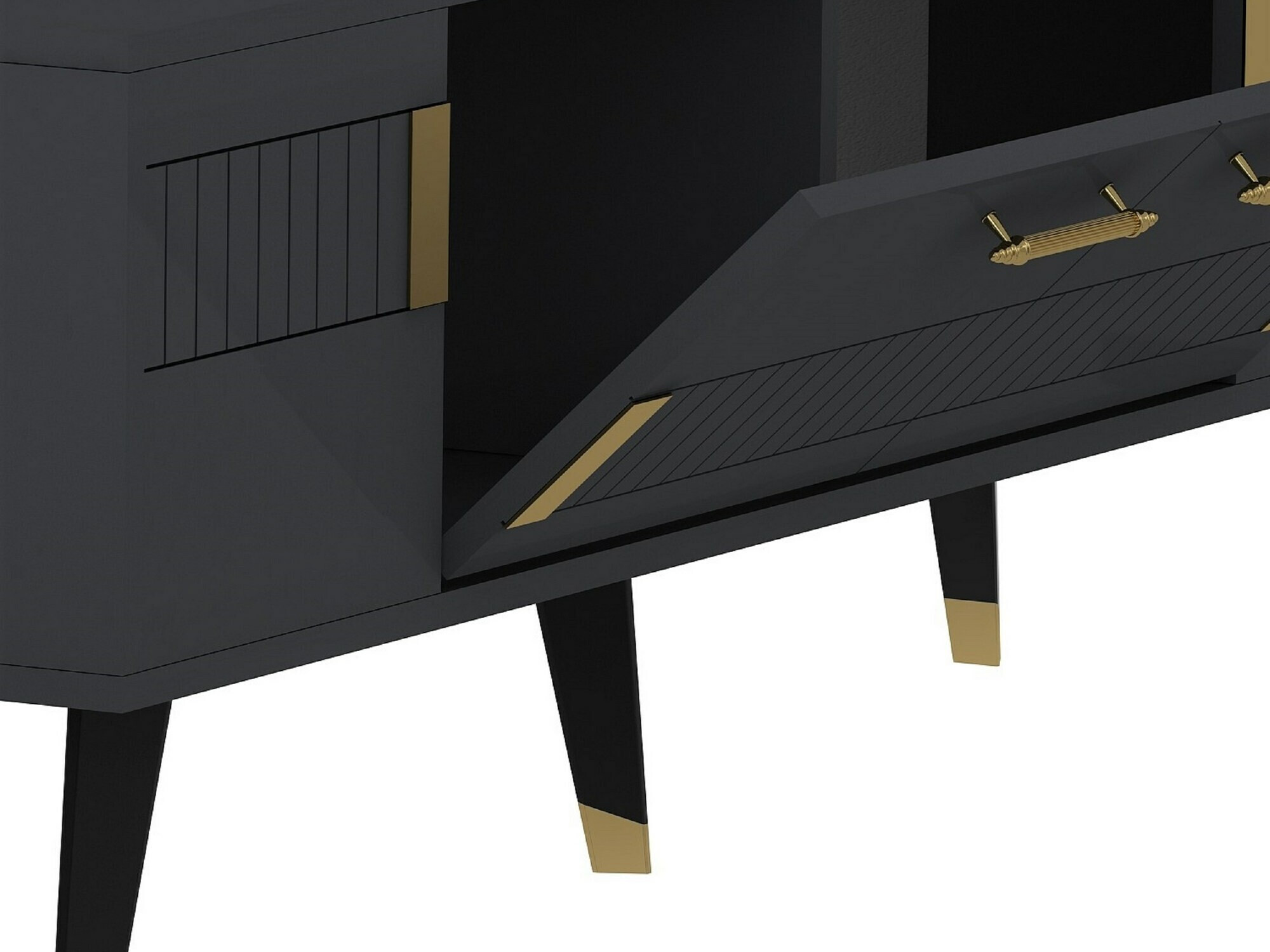 Mueble TV Kailua 1880 (Antracita + Dorado)