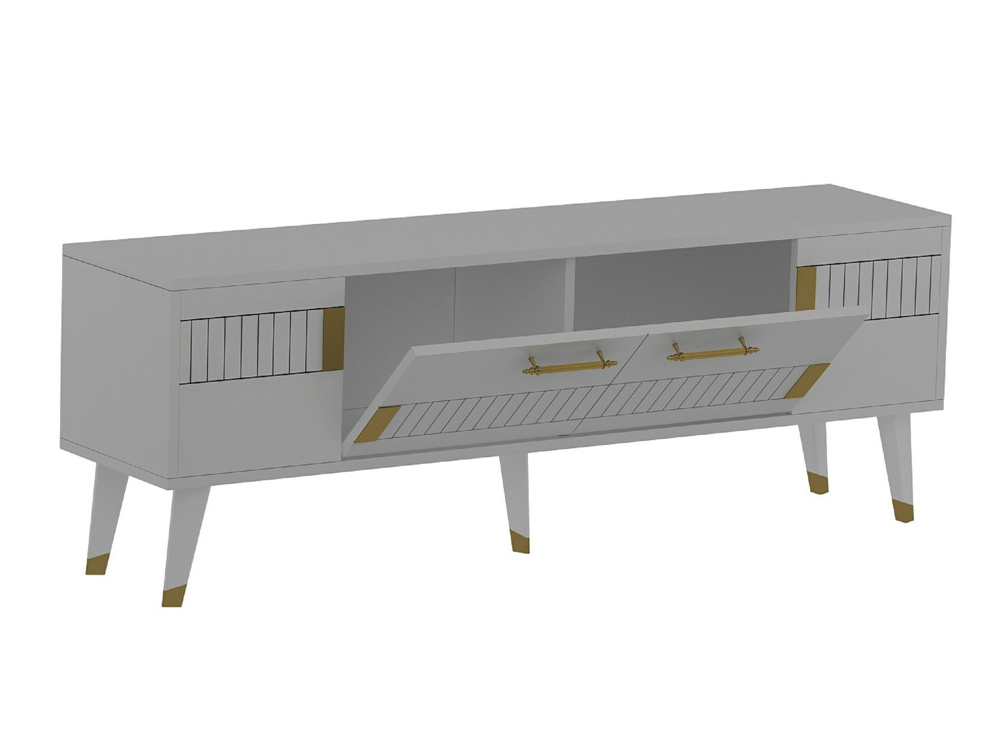 Mueble TV Kailua 1880 (Blanco + Dorado)