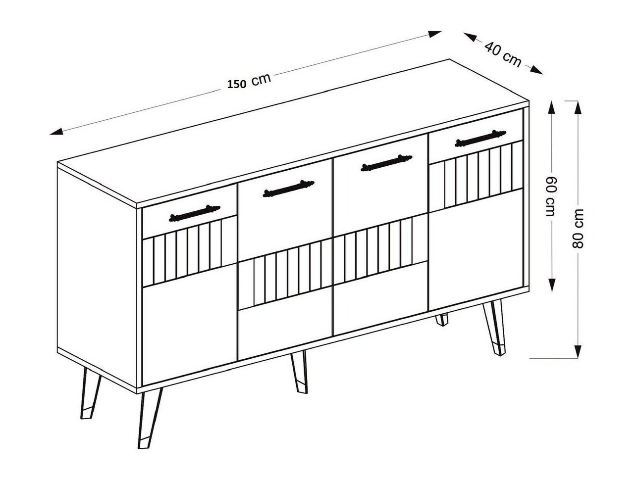 Aparador Kailua 1882 (Blanco + Plata)