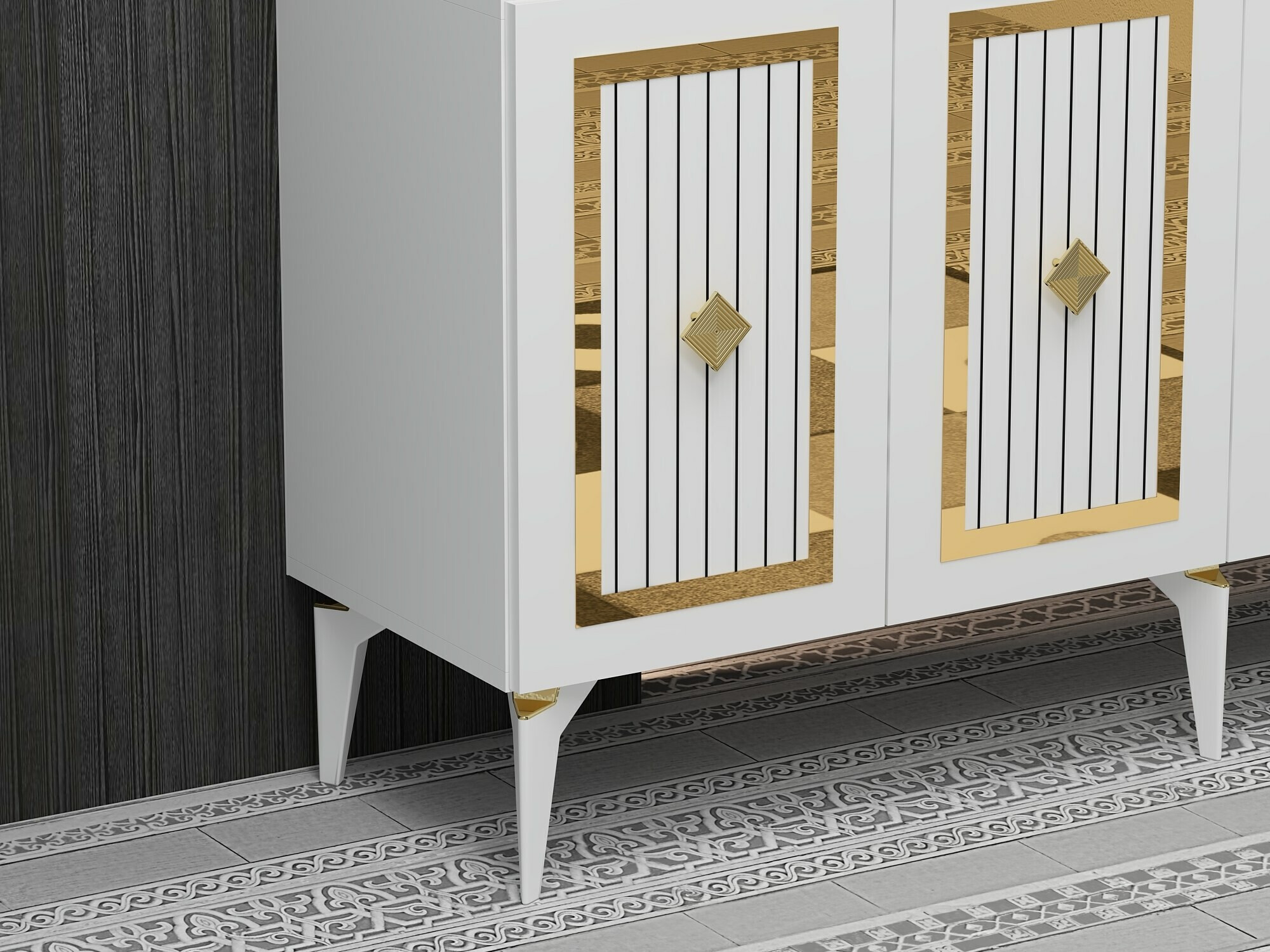 Aparador Kailua 1886 (Blanco + Dorado)