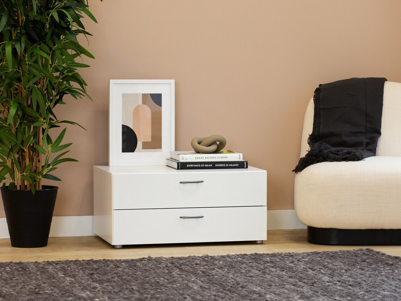 Mesa auxiliar Bristol 185 (Blanco)
