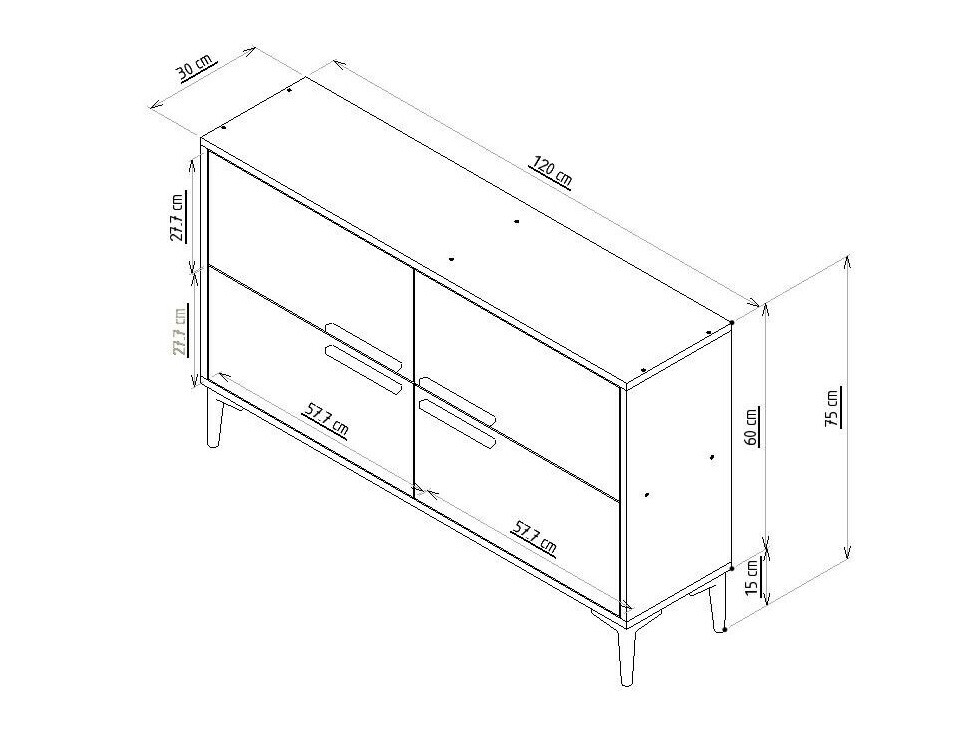 Aparador Kailua 1955 (Antracita)