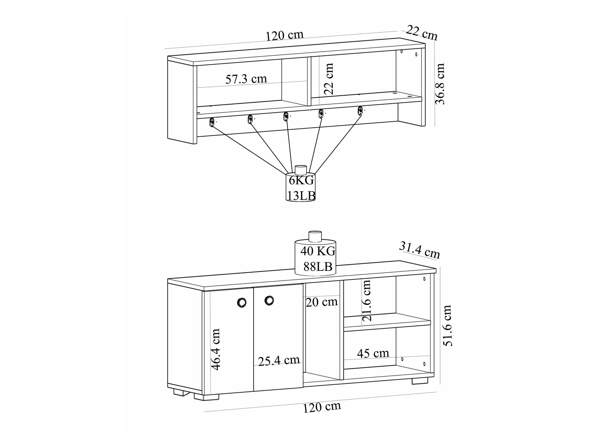 Conjunto de recibidor Kailua 1900 (Antracita)