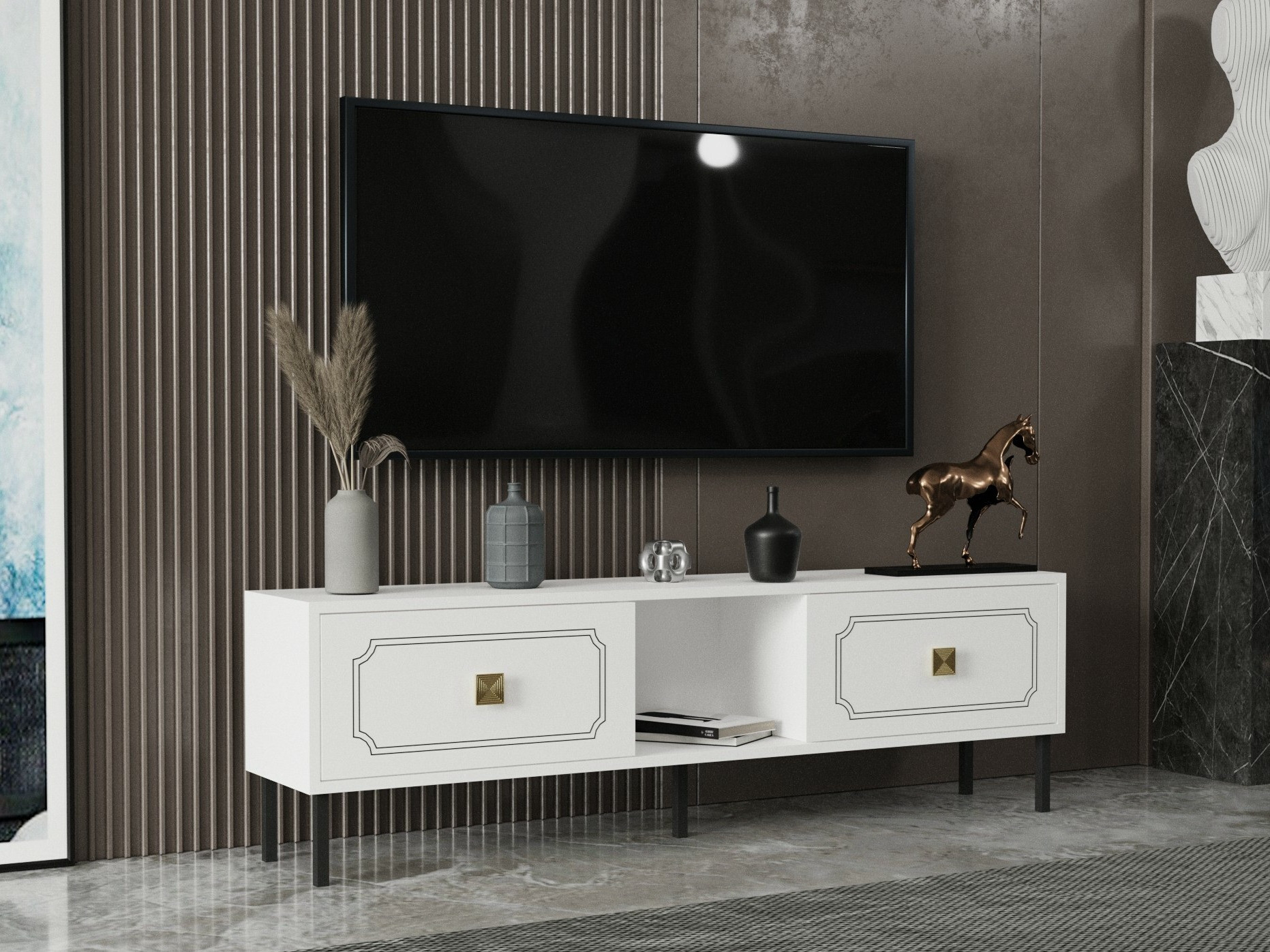 Mueble TV Dunliru 108 (Dorado)