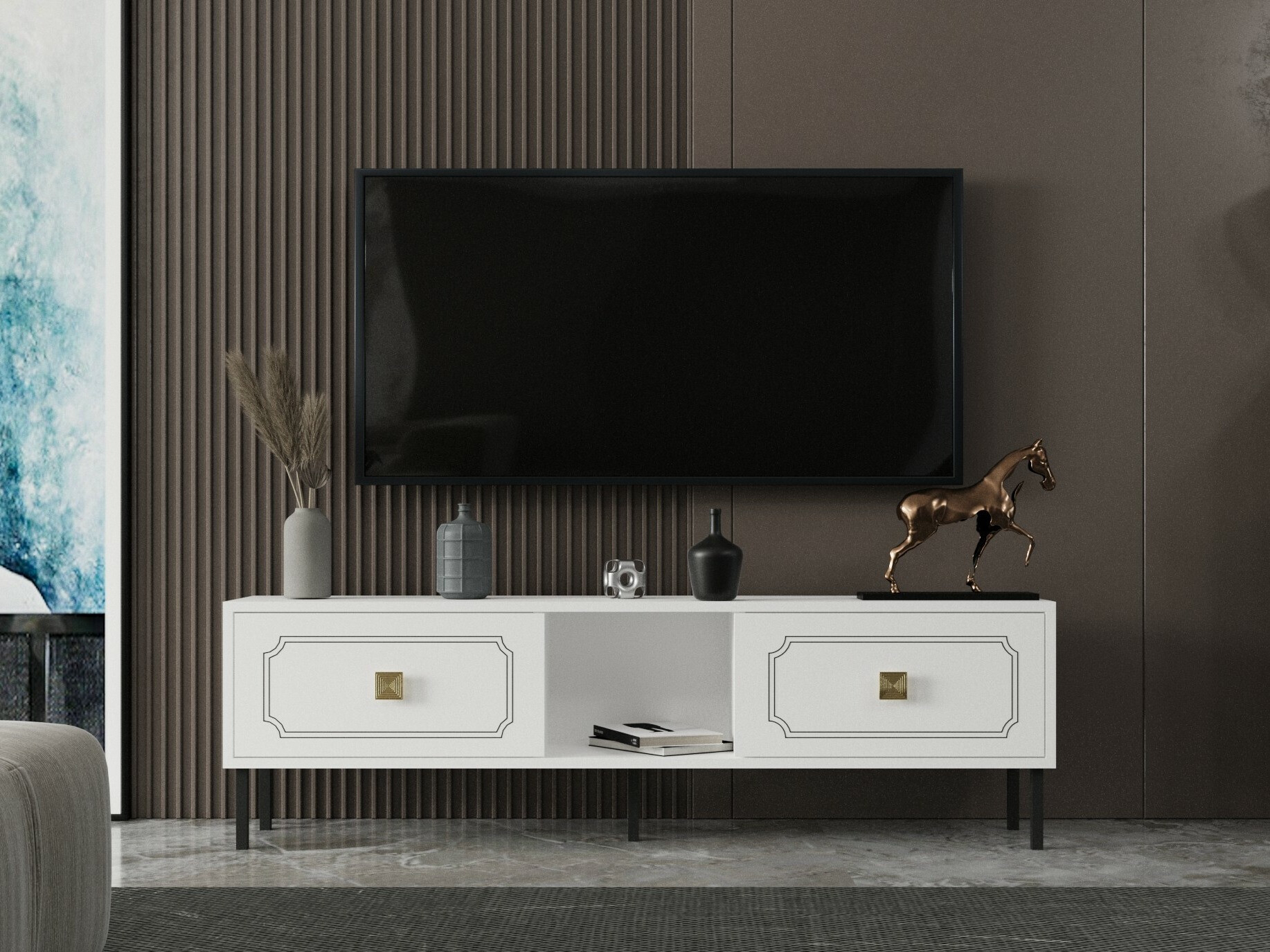Mueble TV Dunliru 108 (Dorado)