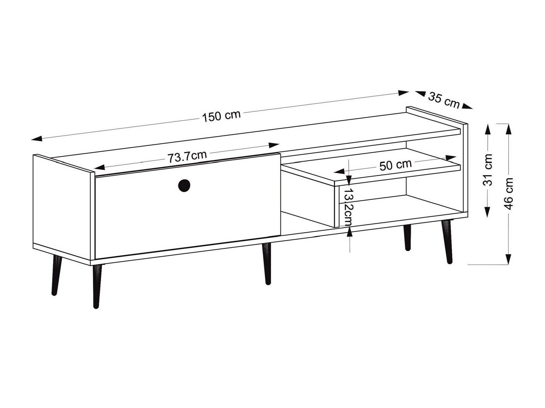 Mueble TV Kailua 1909 (Blanco)