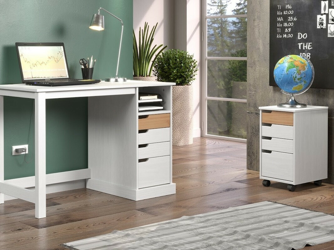 Archivador Indianapolis C101 (Blanco + Miel de roble)