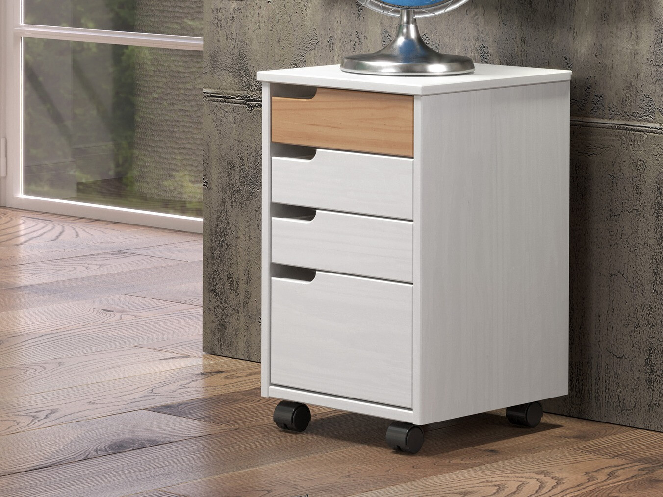 Archivador Indianapolis C101 (Blanco + Miel de roble)