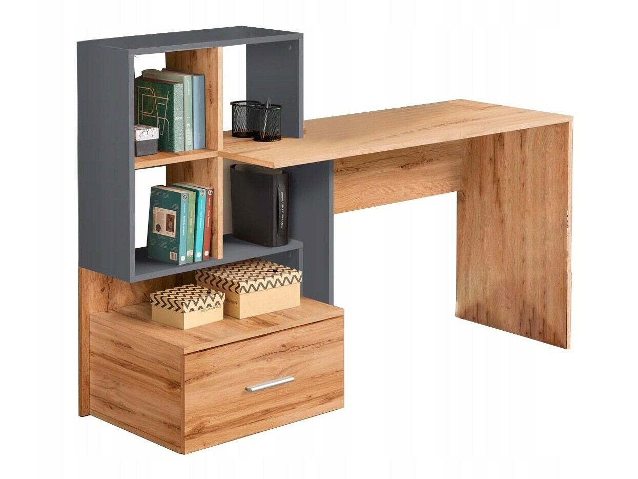 Mesa de oficina Houston 826 (Roble wotan + Antracita)