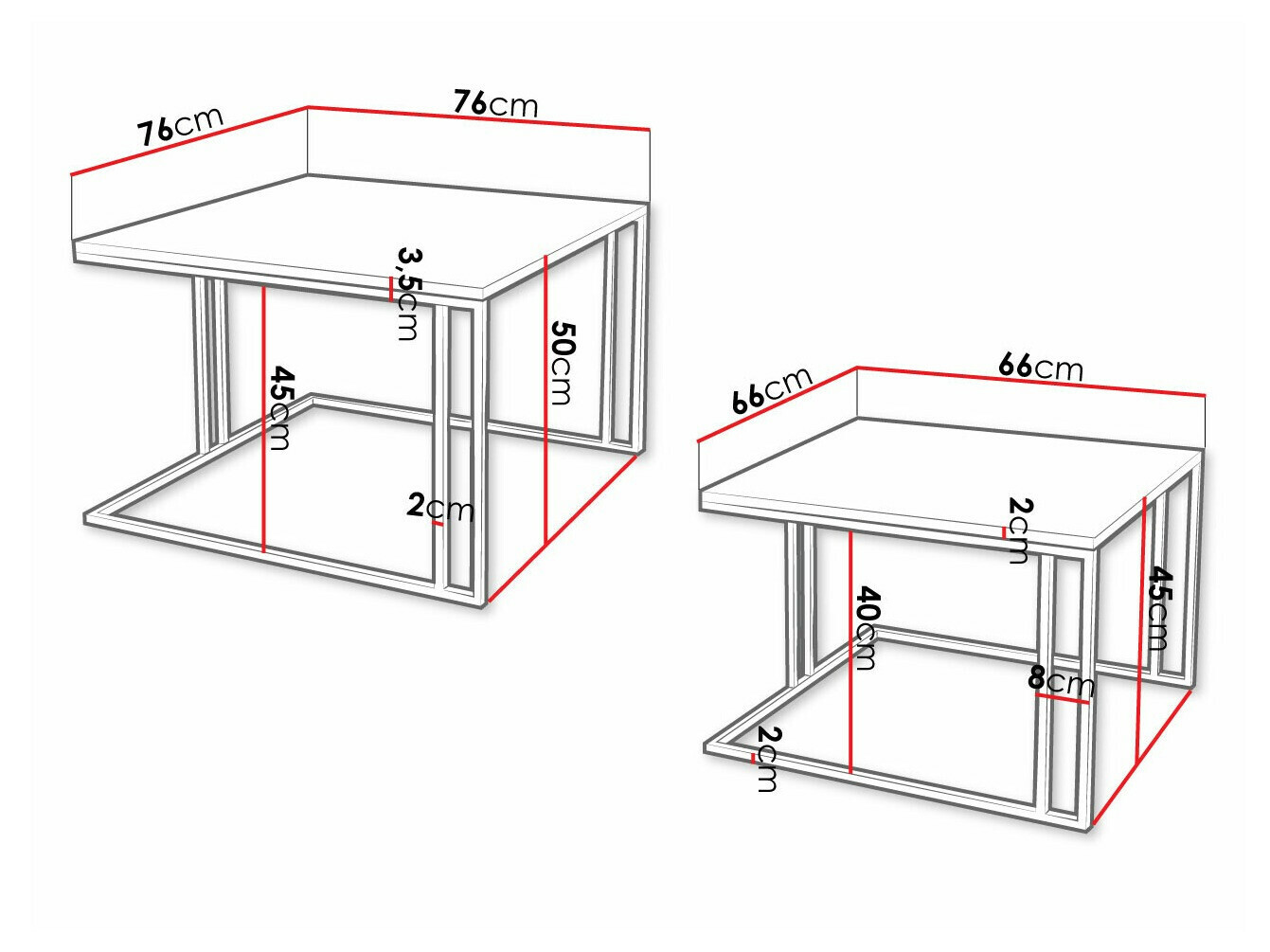 Conjunto mesa de centro Oswego 110 (Negro)