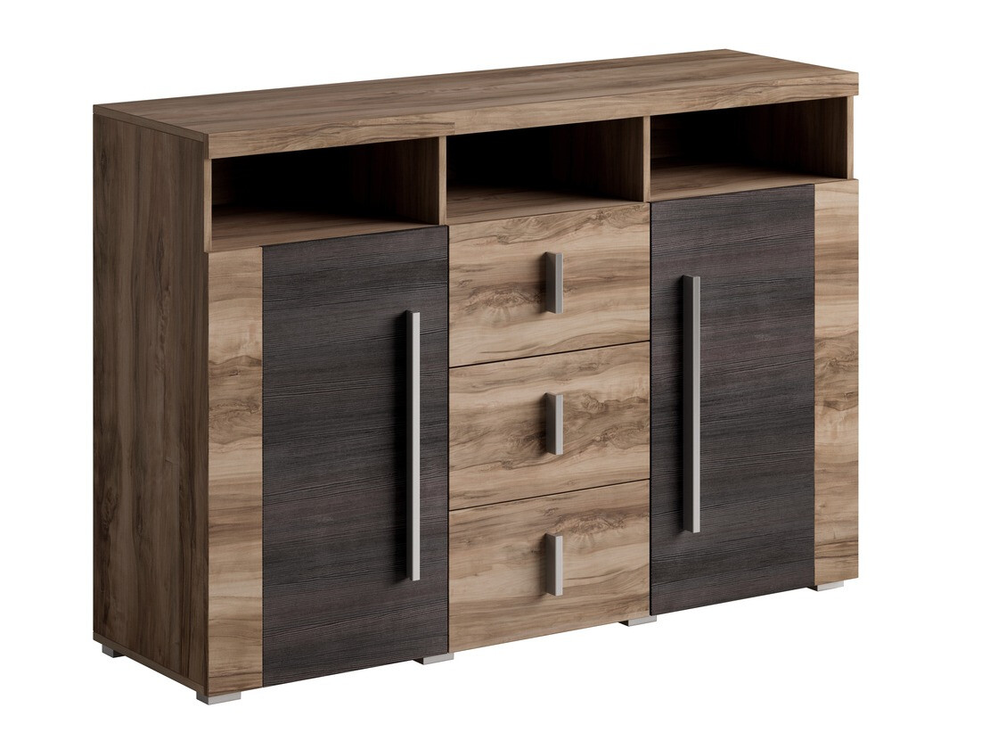 Cómoda Sorciro 101 (Nuez + Roble oscuro)