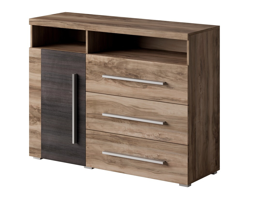 Cómoda Sorciro 102 (Nuez + Roble oscuro)