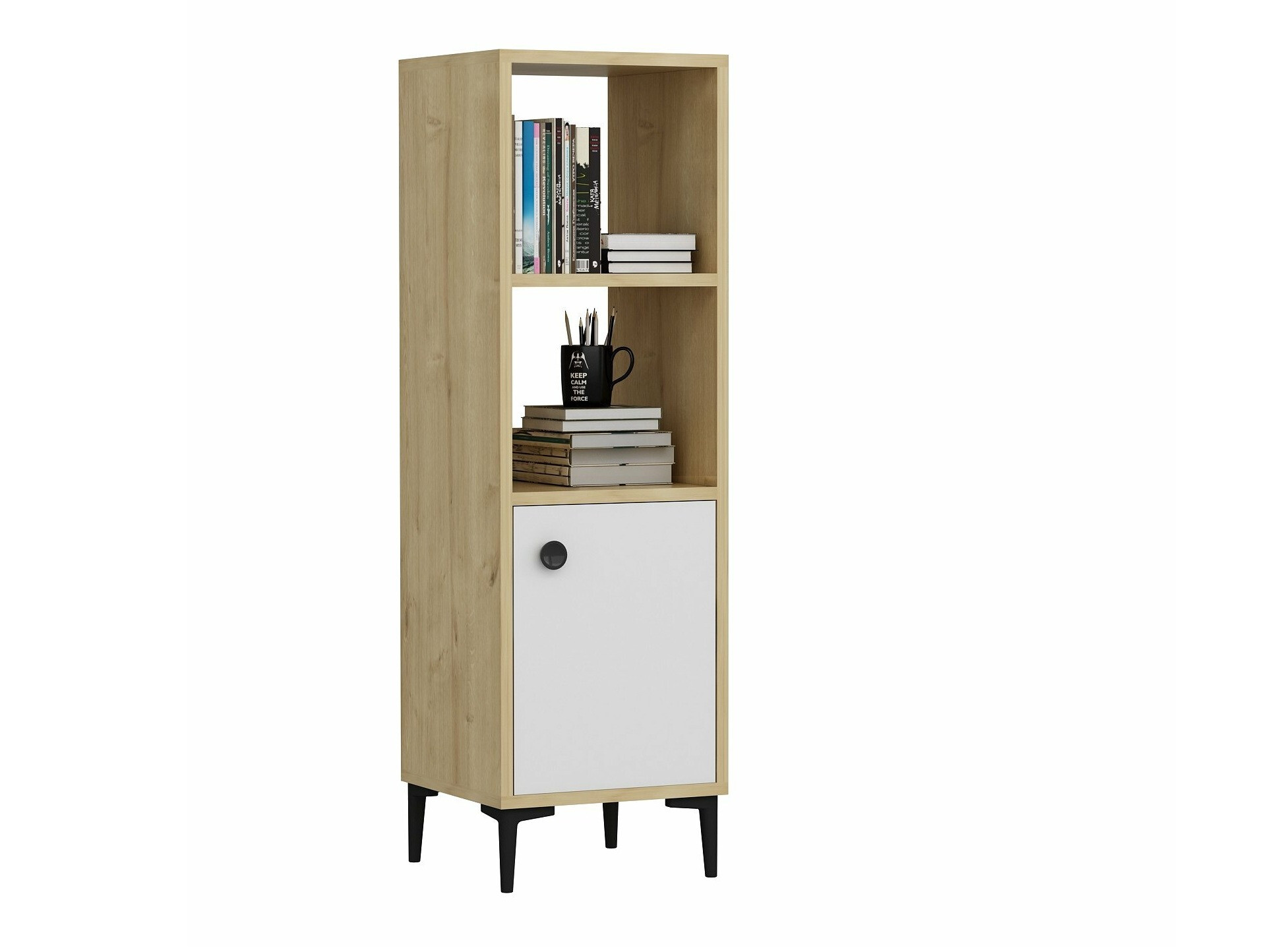 Estantería Kailua 1945 (Blanco + Roble)