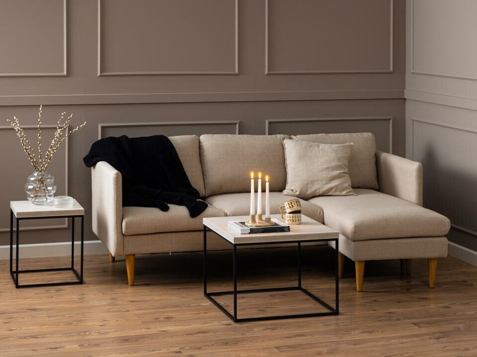 Mesa de centro Norsica 768 (Negro + Beige)