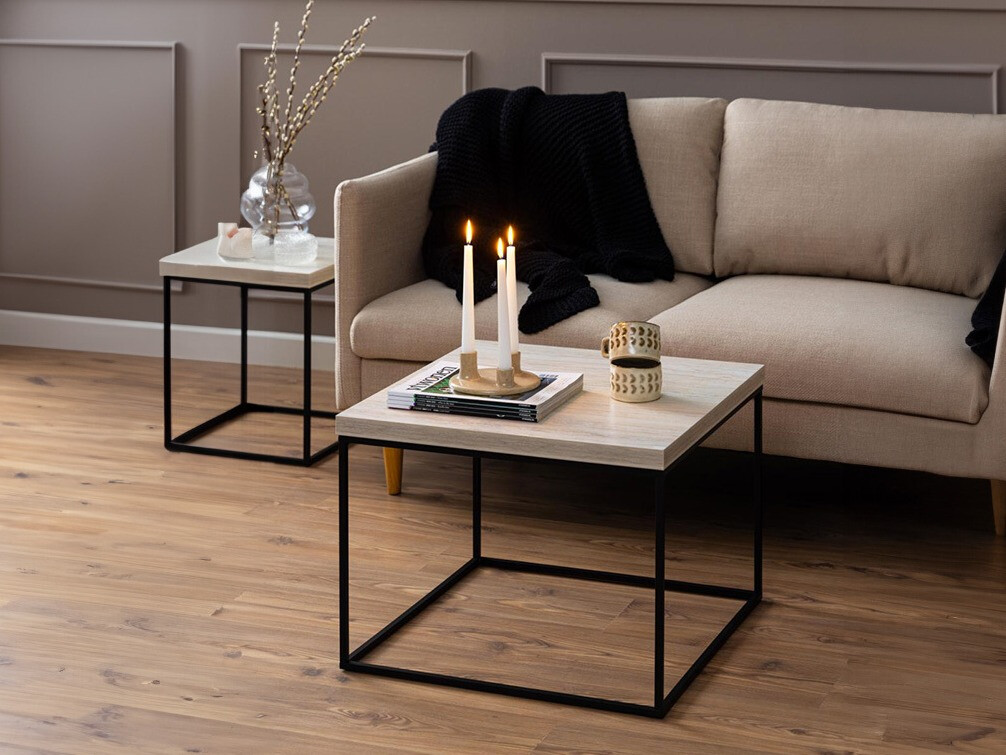 Mesa de centro Norsica 768 (Negro + Beige)