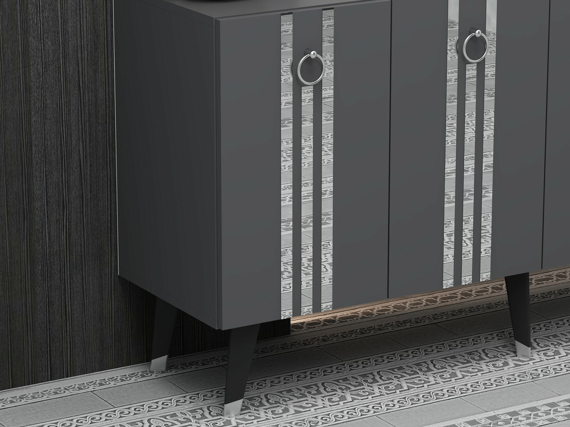 Aparador Kailua 1970 (Antracita + Plata)