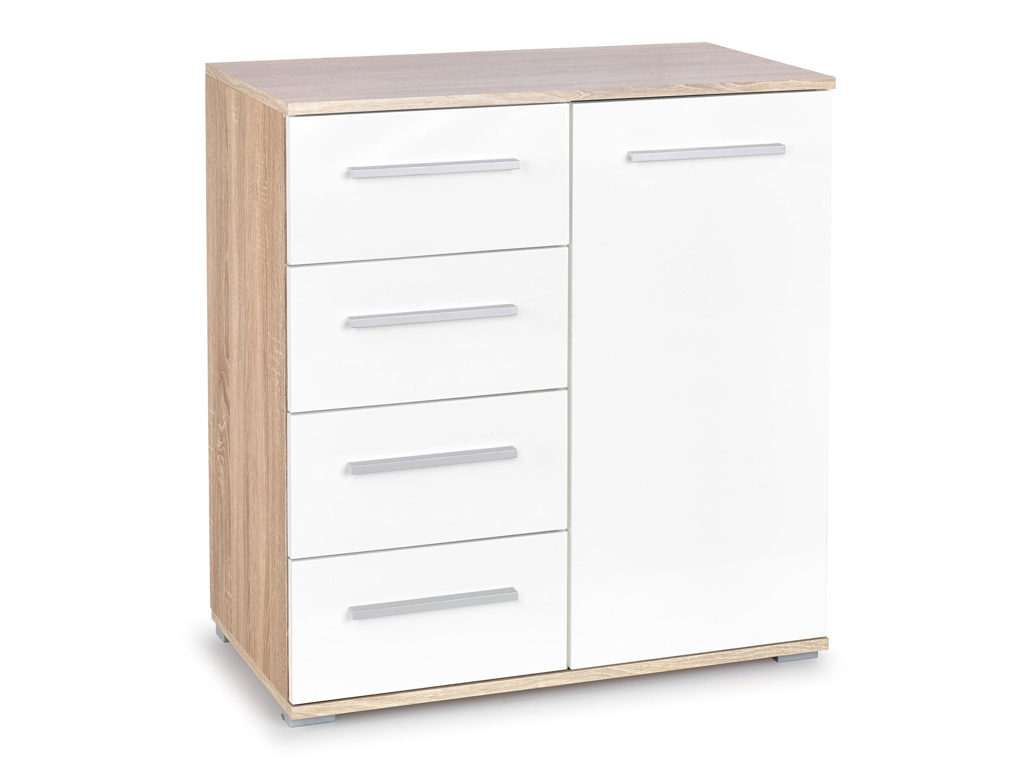 Cómoda Cirveso 101 (Roble Sonoma + Blanco brillante)