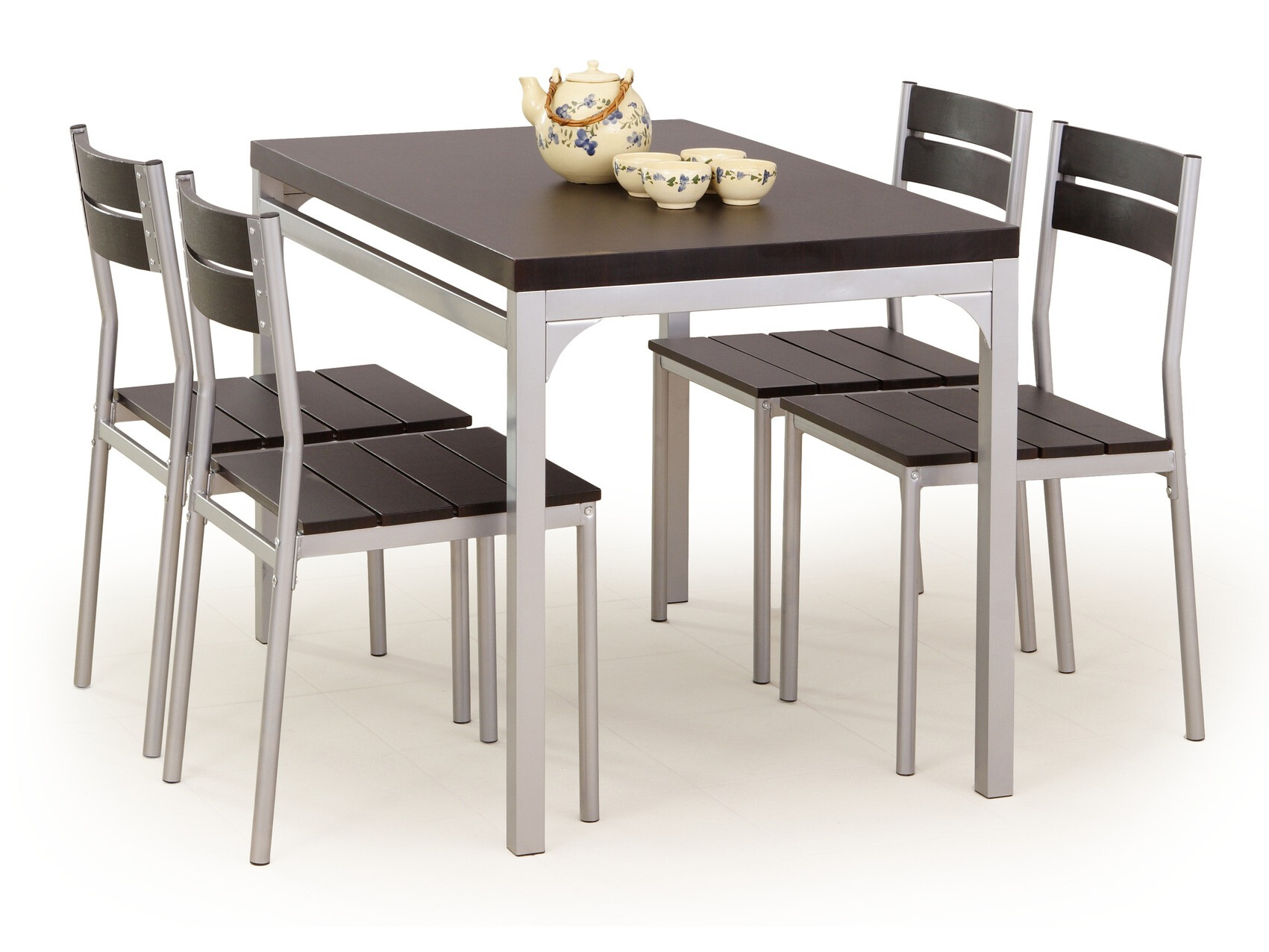 Conjunto de mesas y sillas para comedor Houston 128 (Wengué)