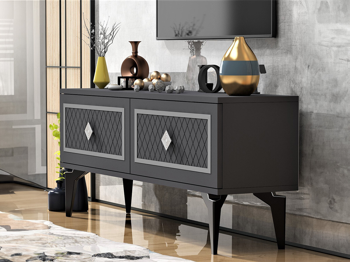 Mueble TV Kailua 1984 (Antracita + Plata)