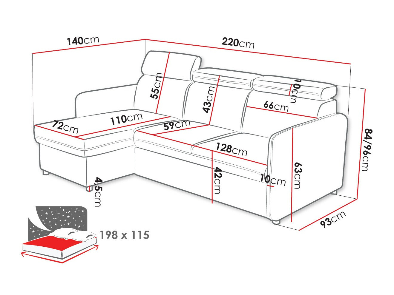 Sofá rinconero Temple 127 (Enjoy New 4)