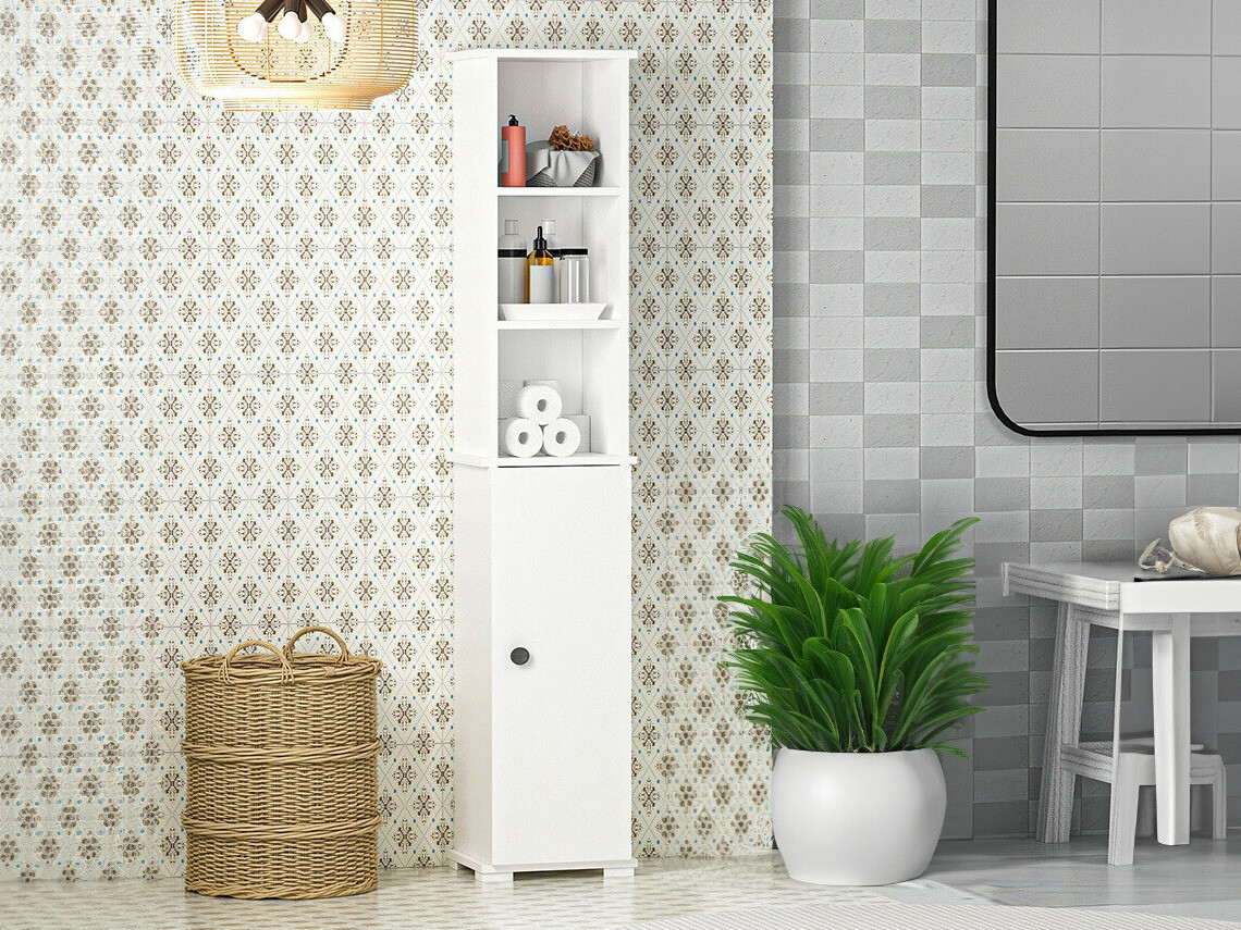 Armario de pie para baño Kailua 2080 (Blanco)