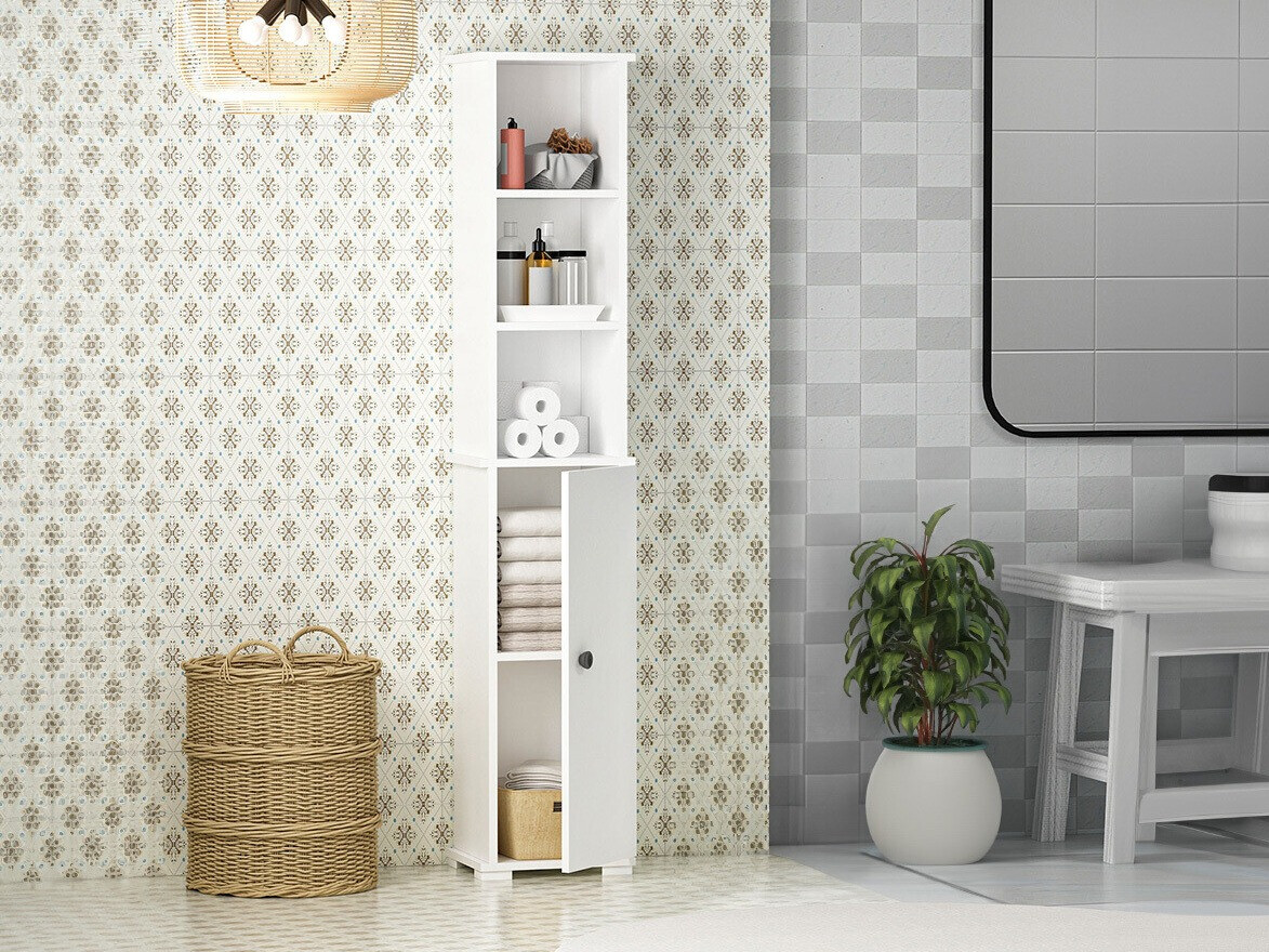 Armario de pie para baño Kailua 2080 (Blanco)