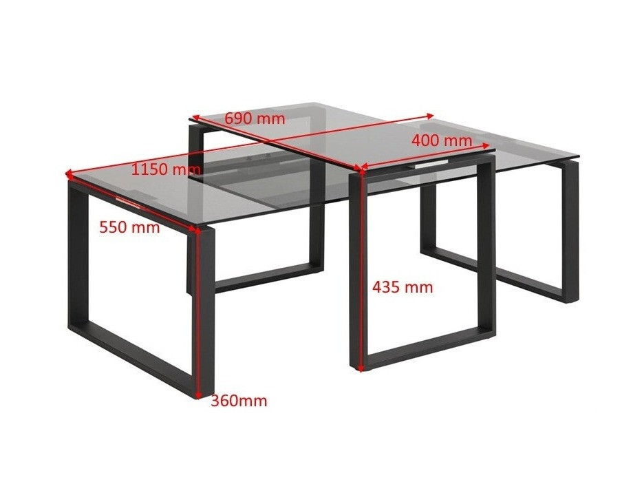 Conjunto mesa de centro Norsica 258