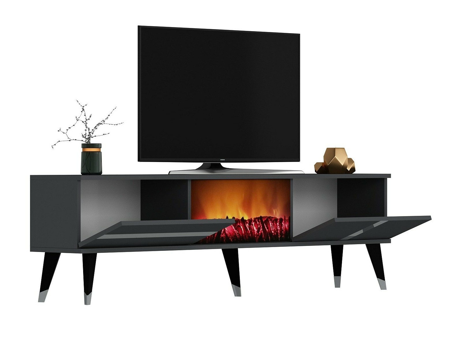 Mueble TV Kailua 1993 (Antracita + Plata)