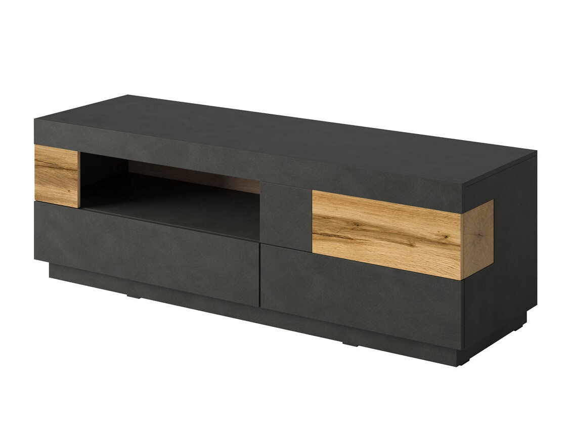 Mueble TV Livlore 103 (Madera gris + Roble wotan)