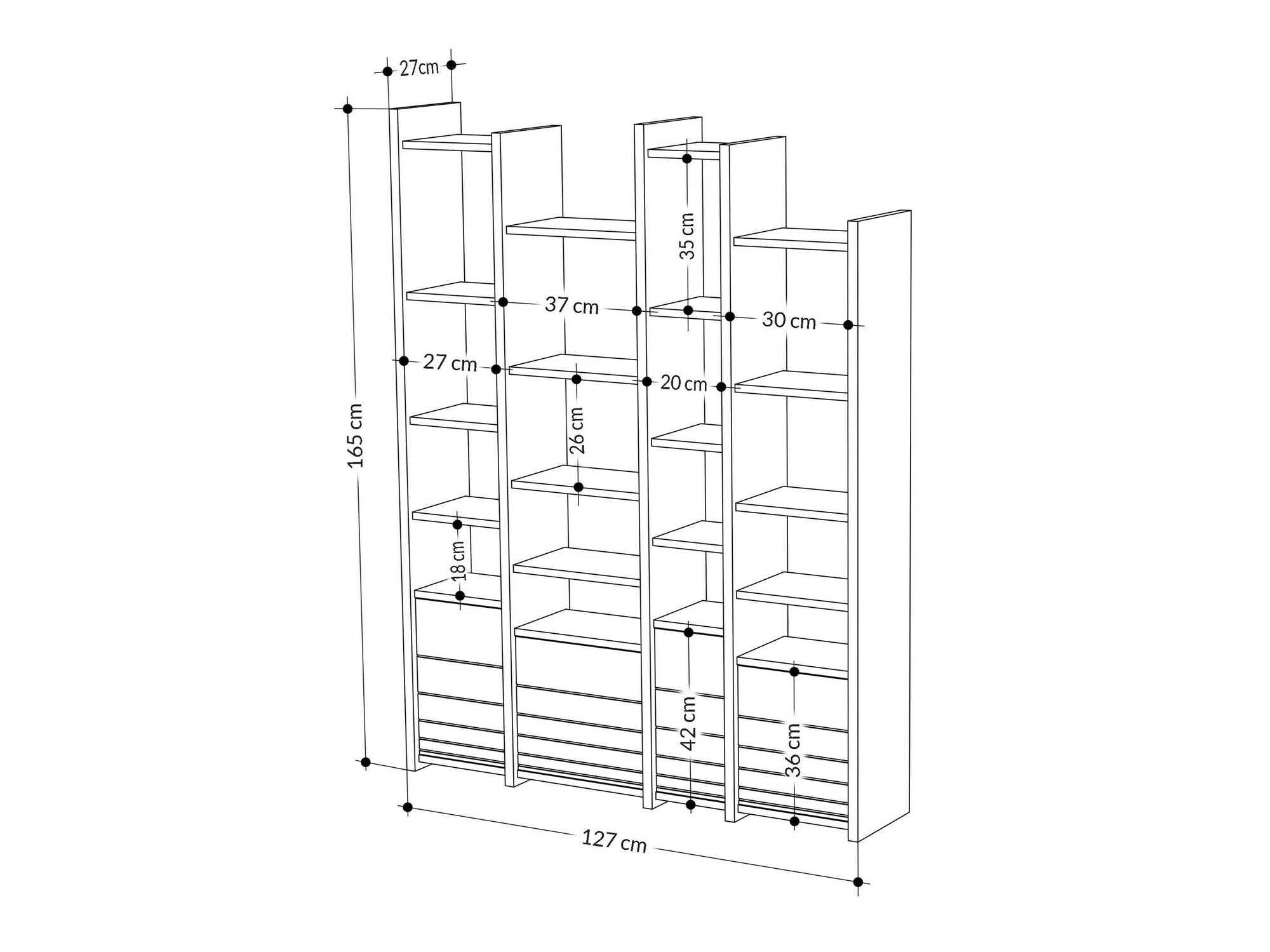 Estantería Kailua 2000