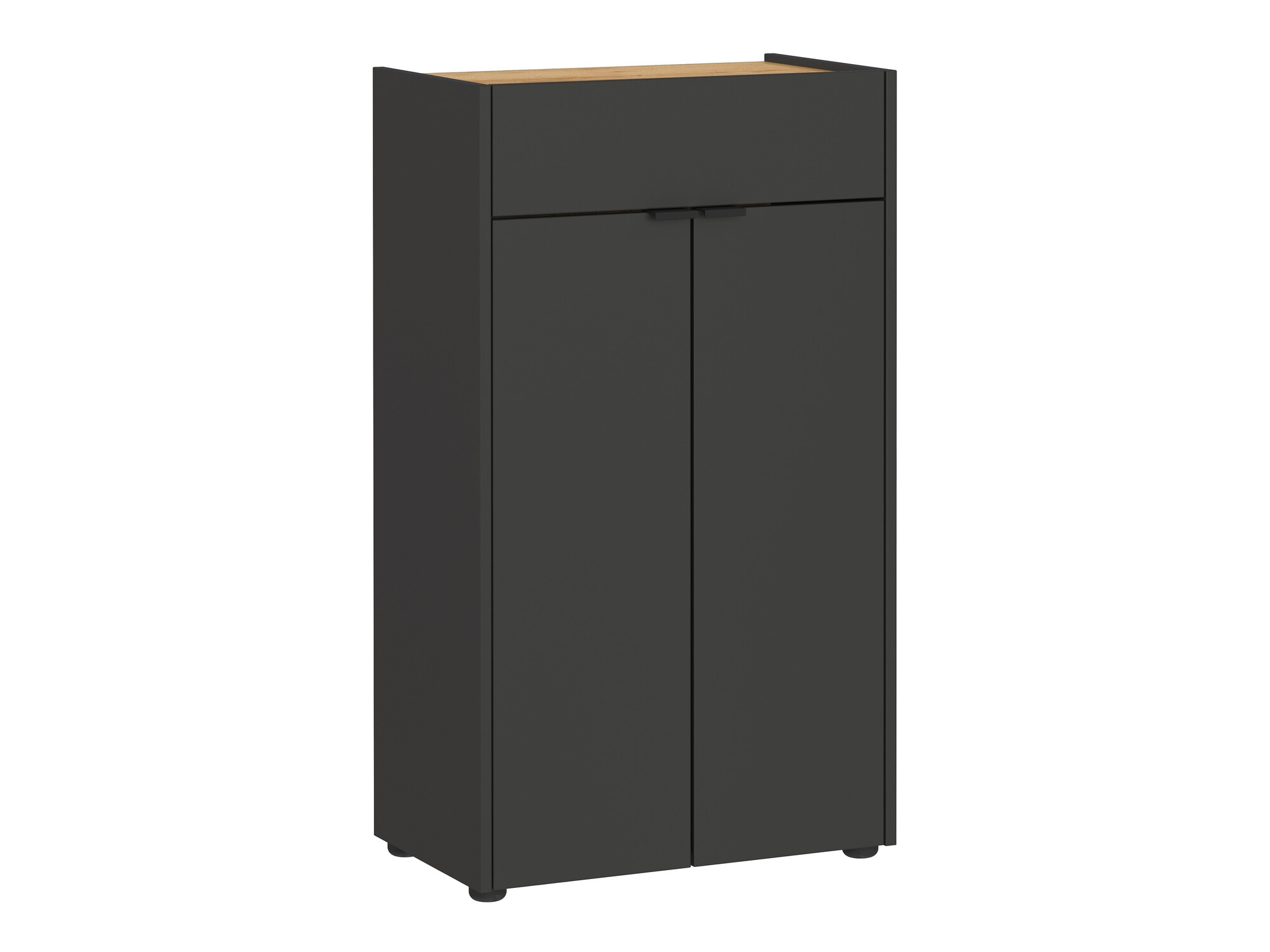 Armario de pie para baño Ventei 102 (Grafito + Navarra roble)