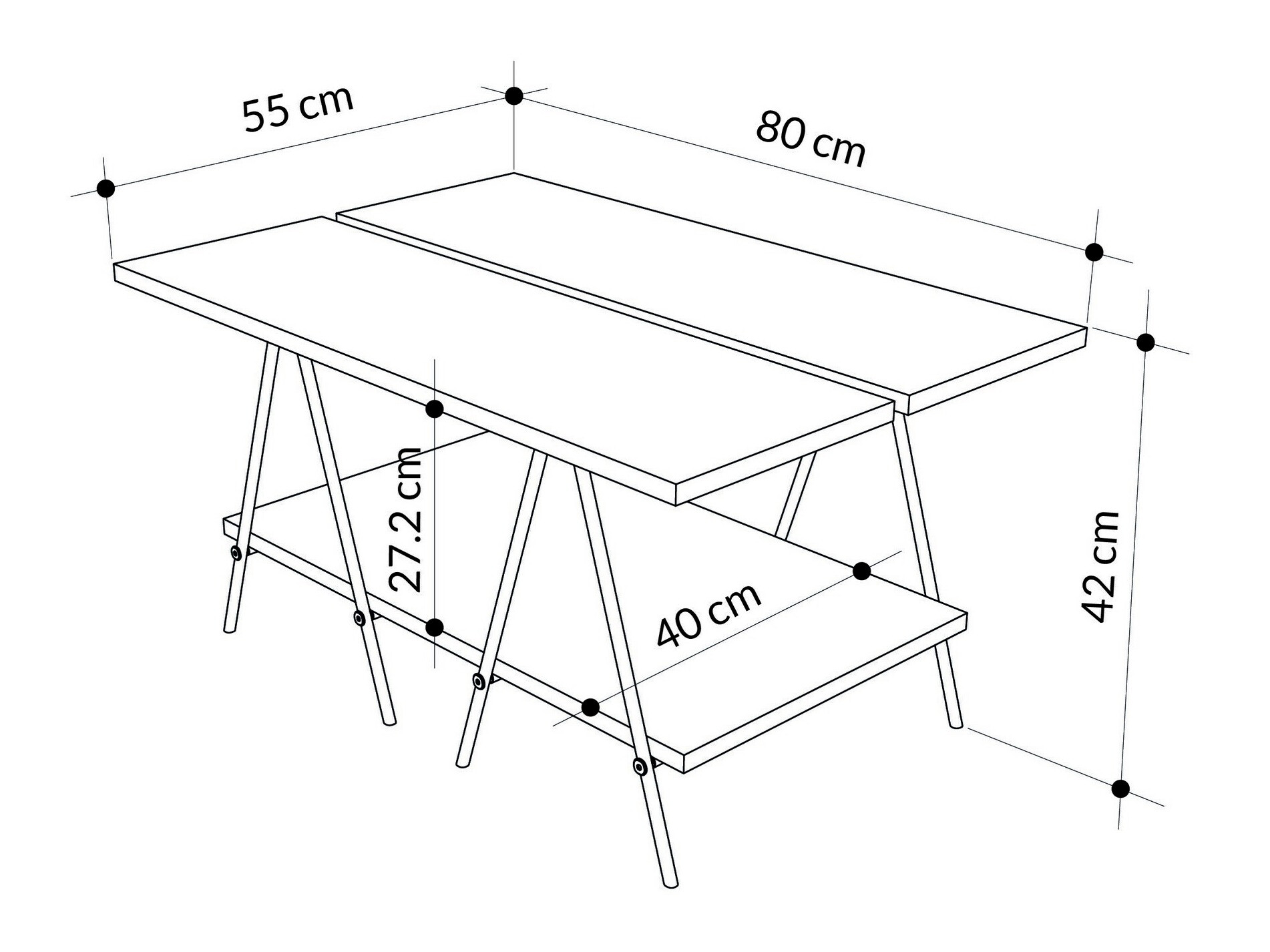 Mesa de centro Kailua 2021 (Blanco)