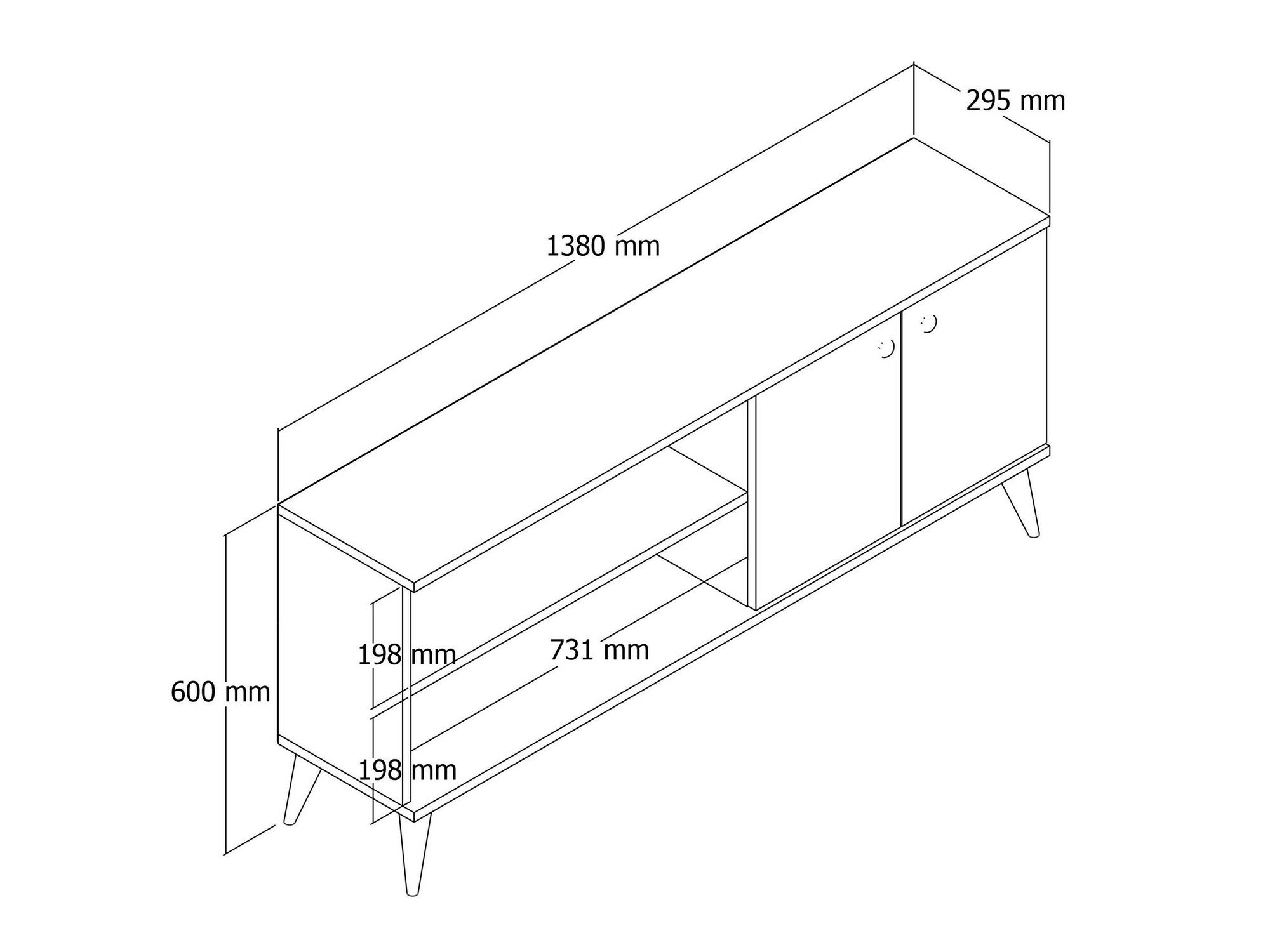 Mueble TV Kailua 1009 (Roble)