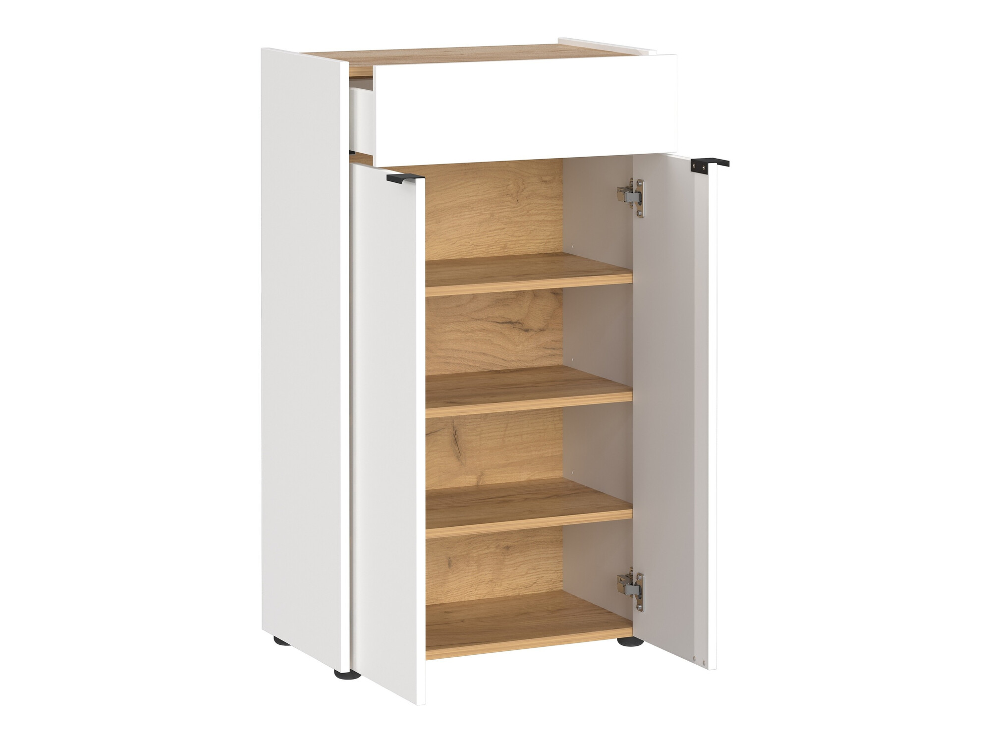 Conjunto de mueble de baño Ventei 107 (Blanco + Navarra roble)