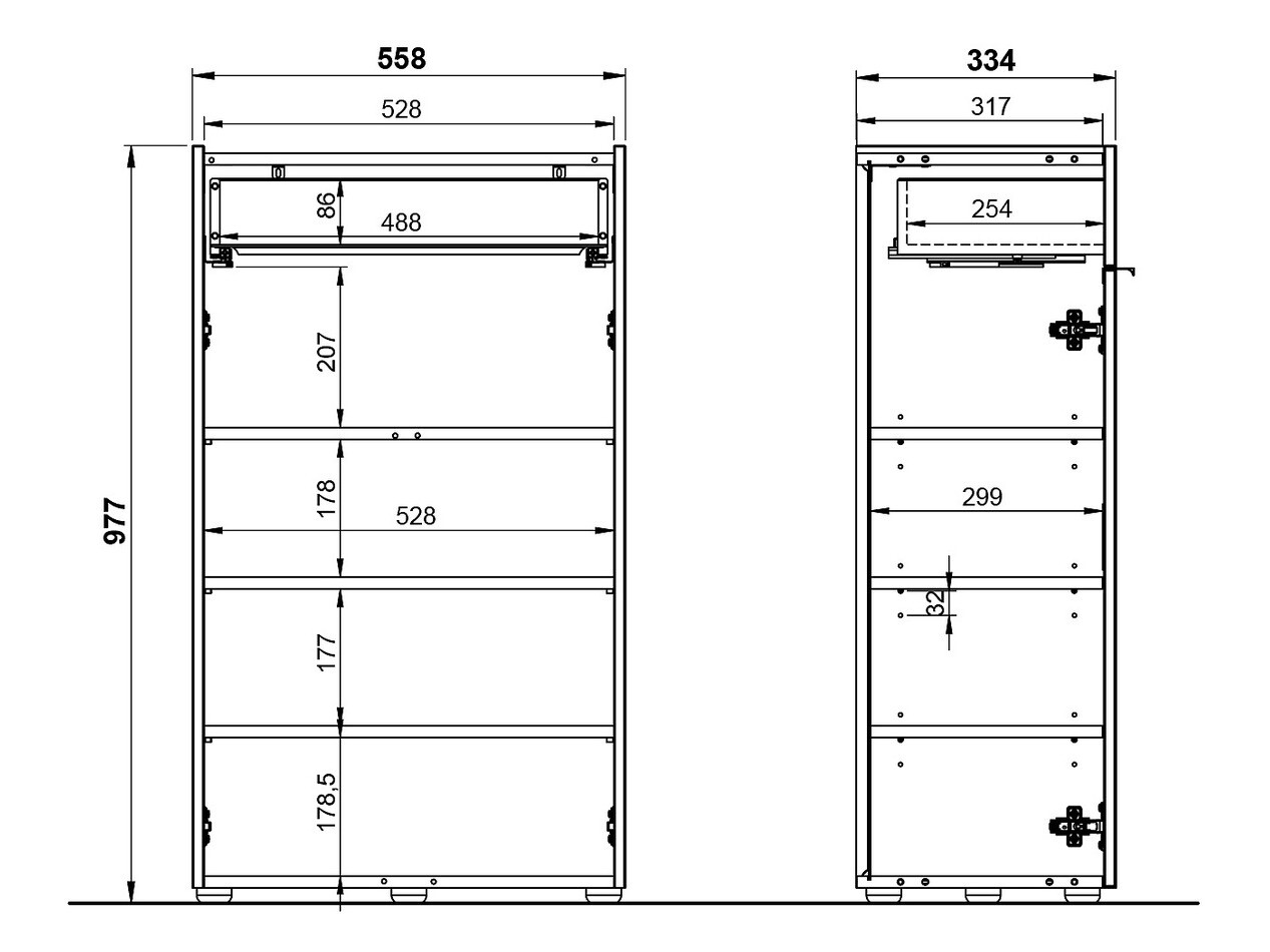 Conjunto de mueble de baño Ventei 107 (Blanco + Navarra roble)