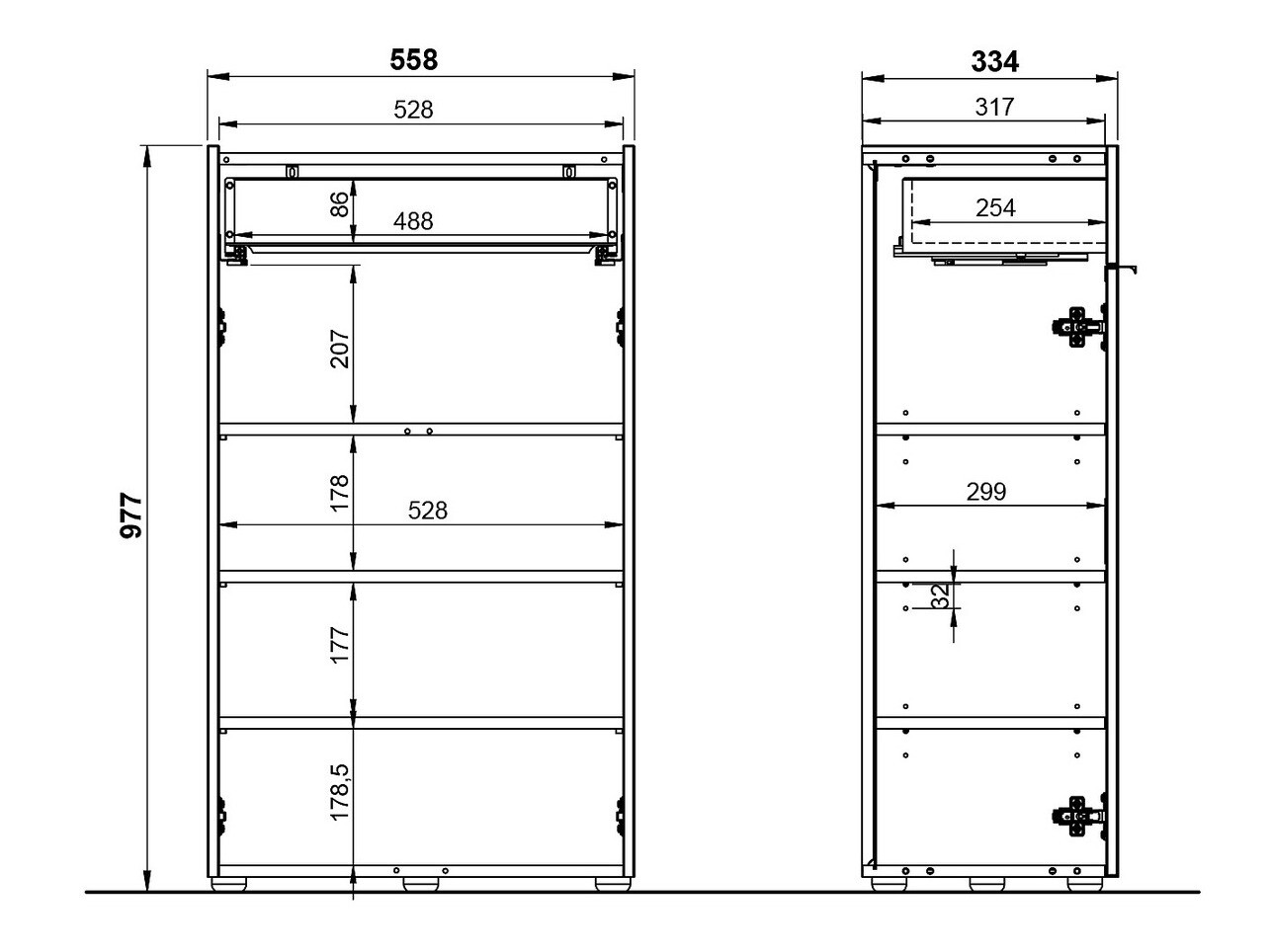 Conjunto de mueble de baño Ventei 109 (Grafito + Navarra roble)