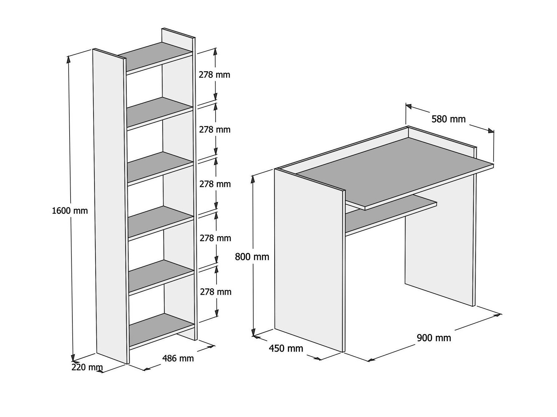 Conjunto para oficina en casa Kailua 2034
