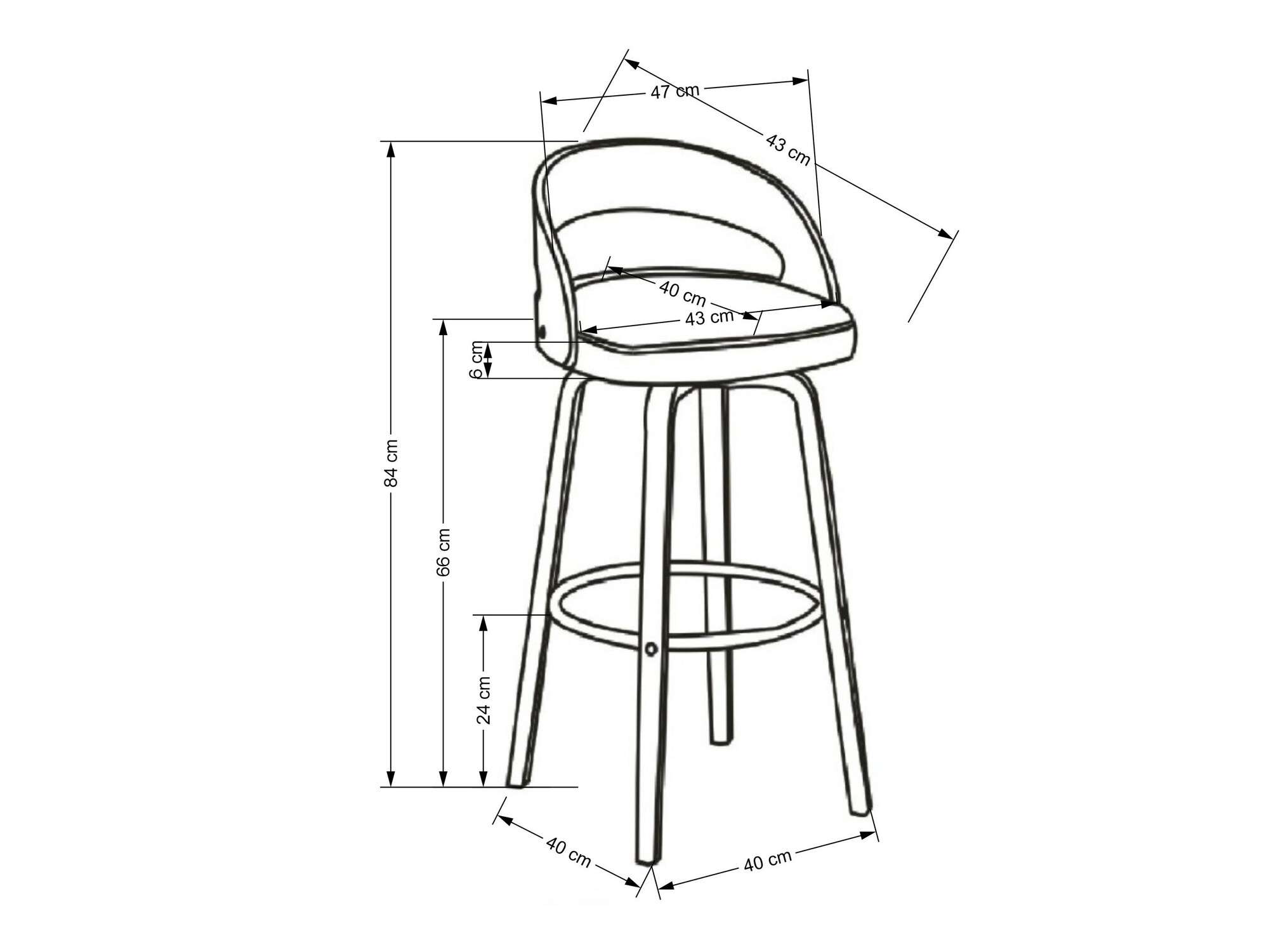 Silla de barra Houston 1591