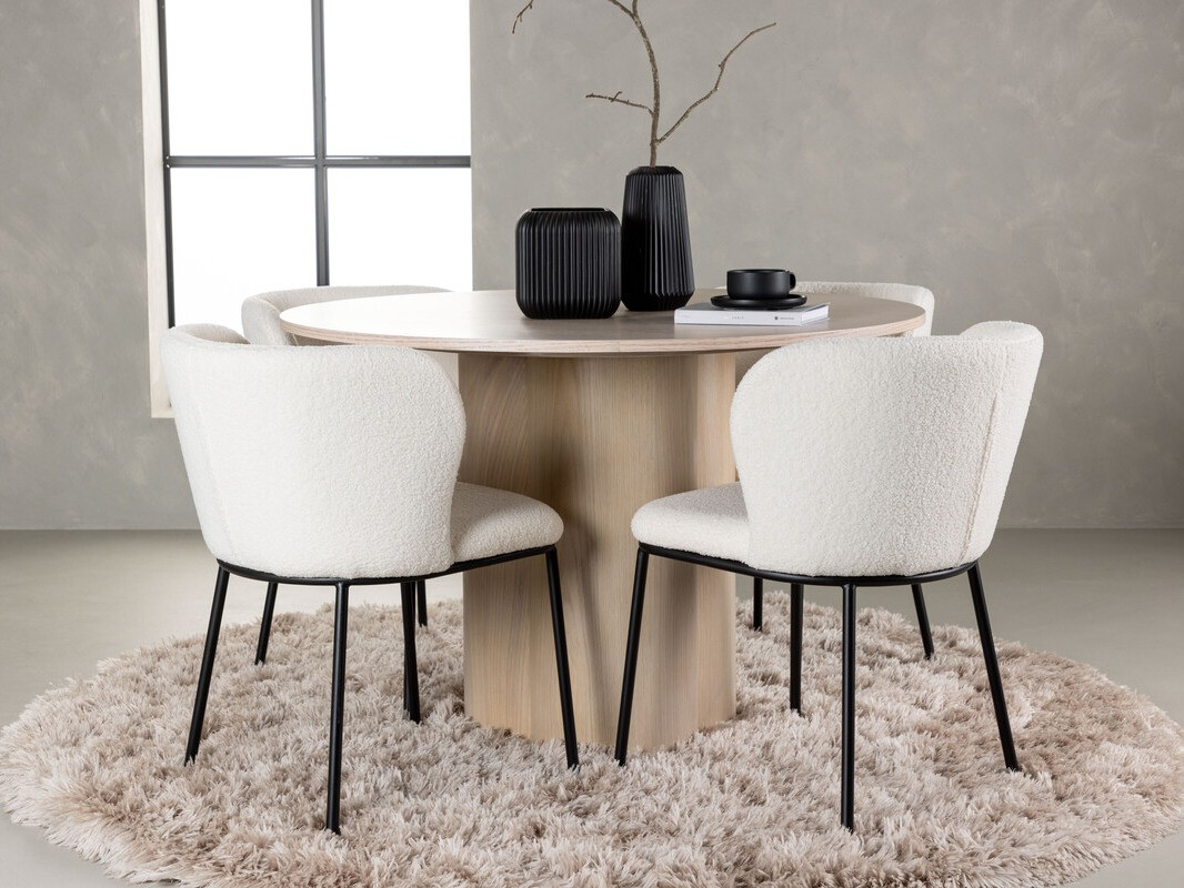 Conjunto de mesas y sillas para comedor Dallas 4356 (Luminoso madera)