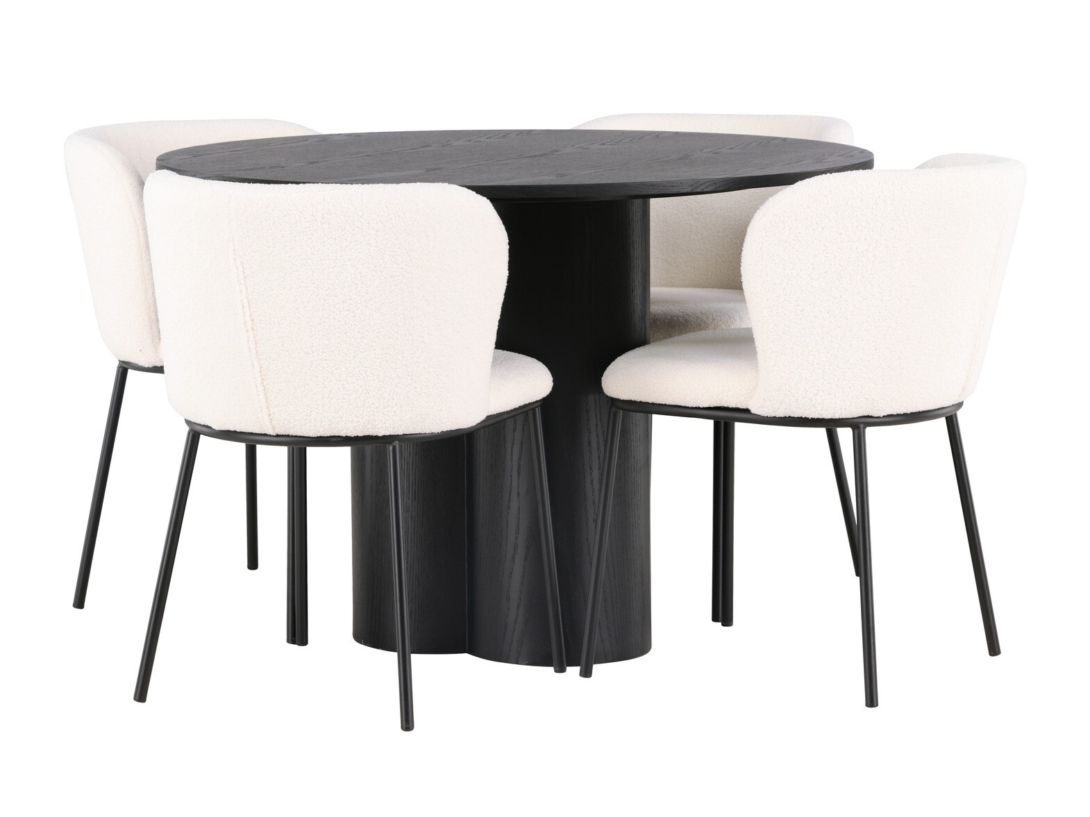 Conjunto de mesas y sillas para comedor Dallas 4356 (Negro)