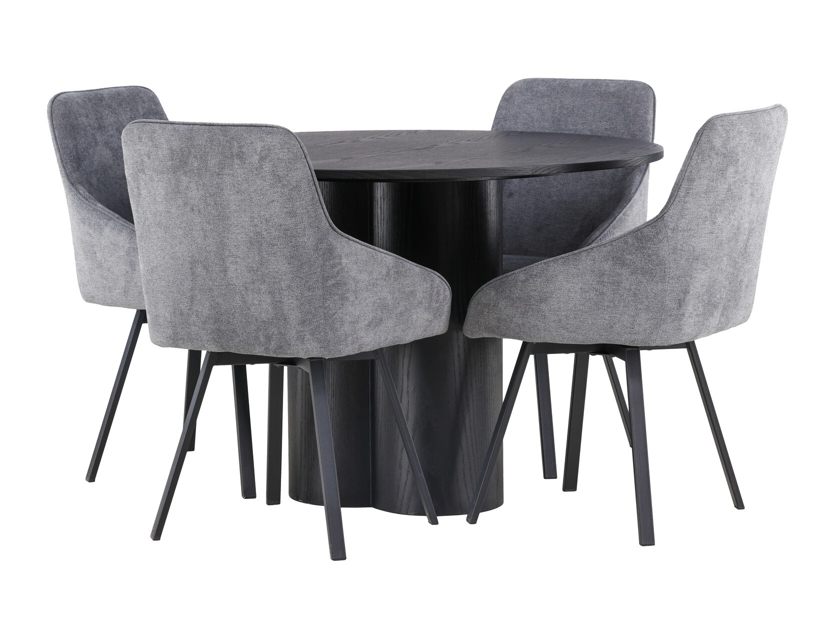 Conjunto de mesas y sillas para comedor Dallas 4357 (Negro)