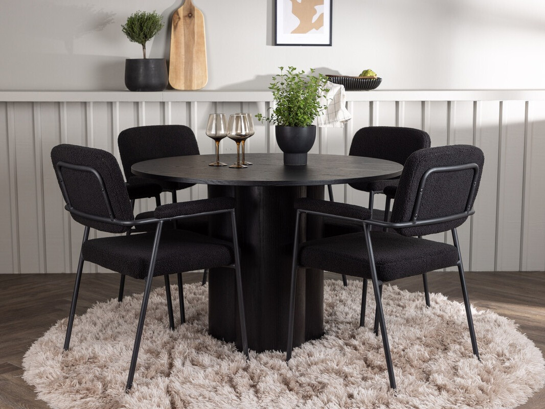 Conjunto de comedor Dallas 4358 (Negro)