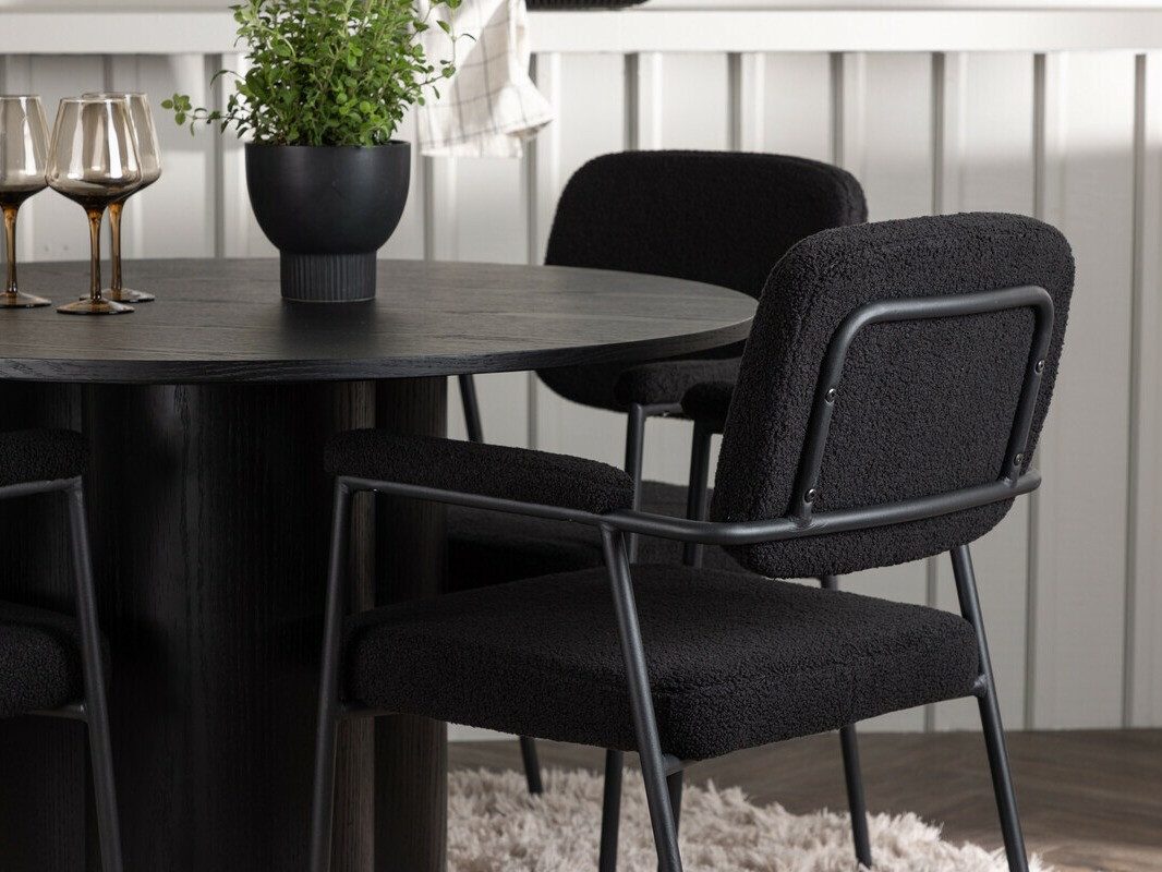 Conjunto de comedor Dallas 4358 (Negro)
