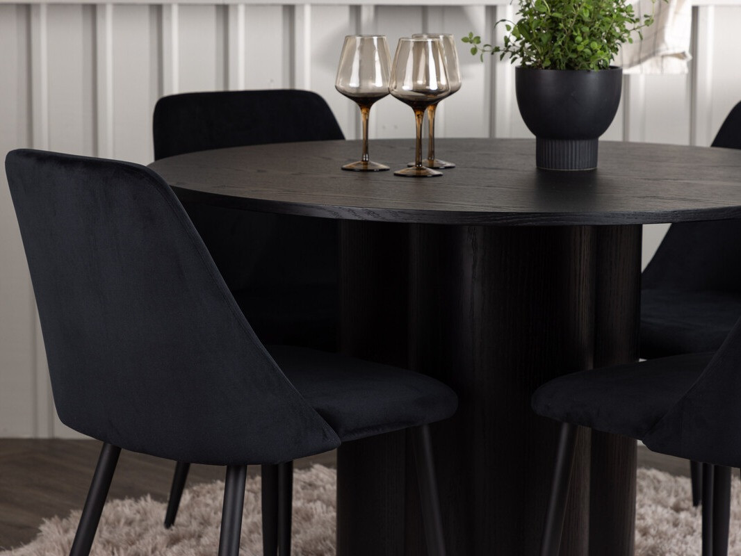 Conjunto de comedor Dallas 4359 (Negro)